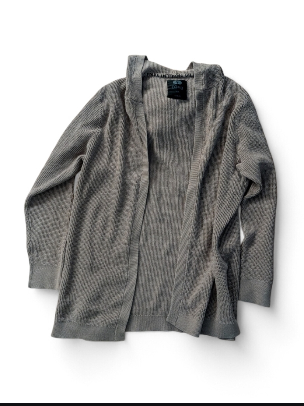 Djab Tan Open-Front Knit Cardigan